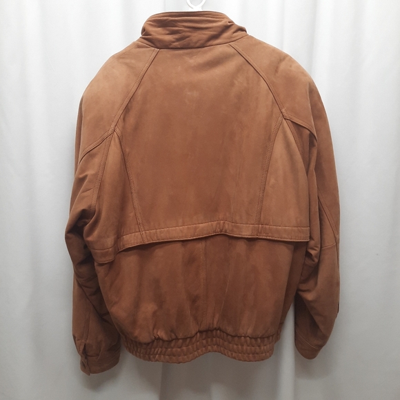 Wilsons Adventure Bound Leather Button Up Jacket 1986 Men's XL Brown 80s Suede - Picture 2 of 12